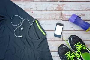 running gear on hardwood floor