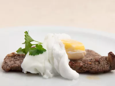 Steak and eggs