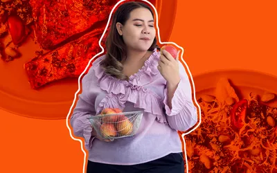 Person considering how many calories they need per day