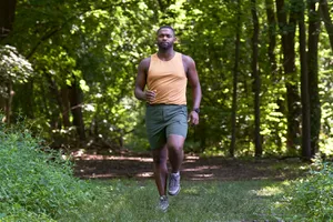 Man walking outside