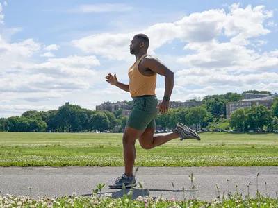Man running outside