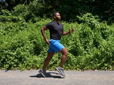 Man running outside