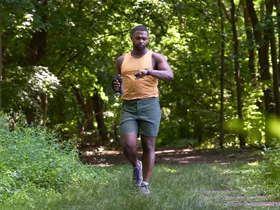 Man walking outside